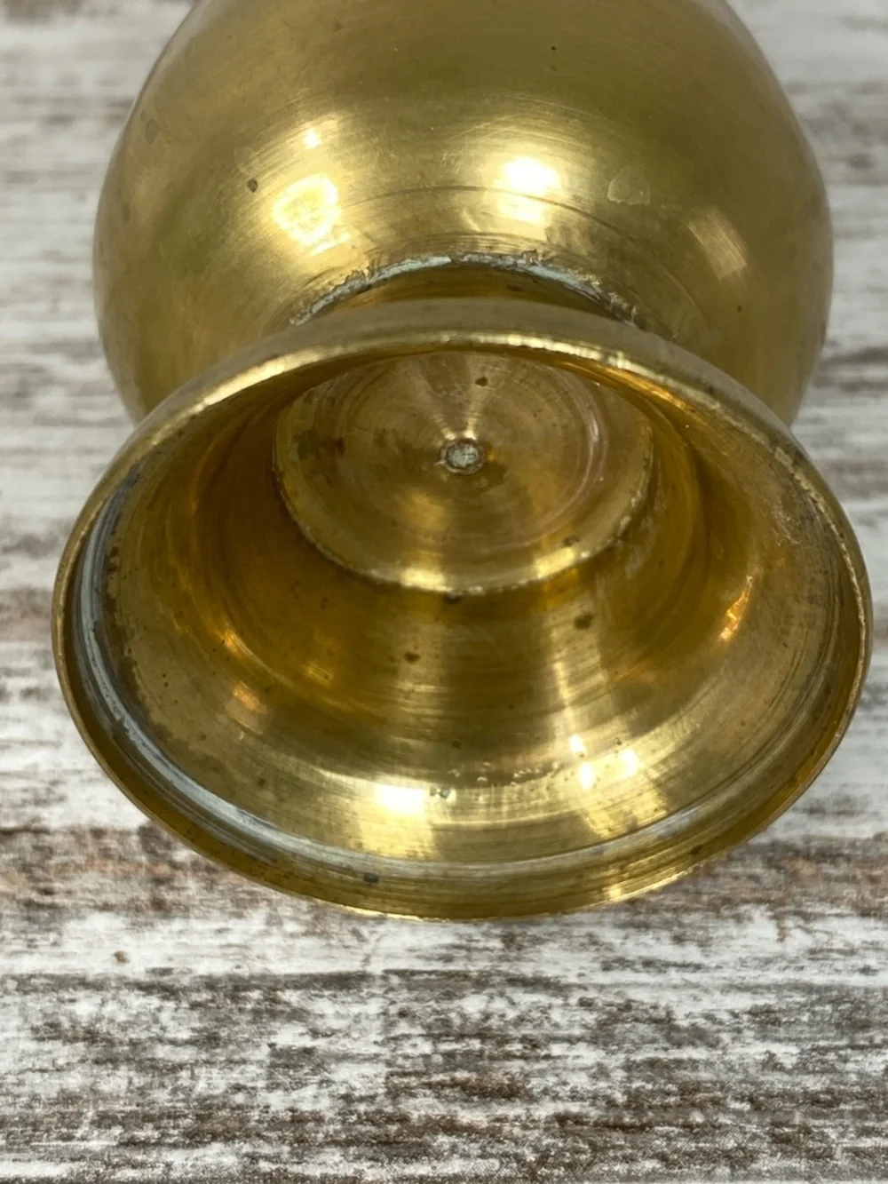 Vintage Brass Bud Vase Etched Mid Century Boho India 6”